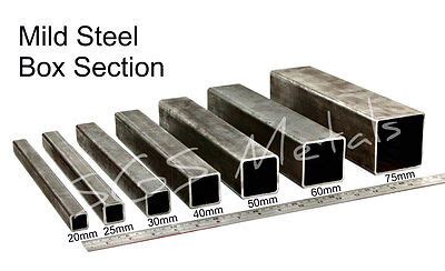 mild steel box section price|steel box section sizes chart.